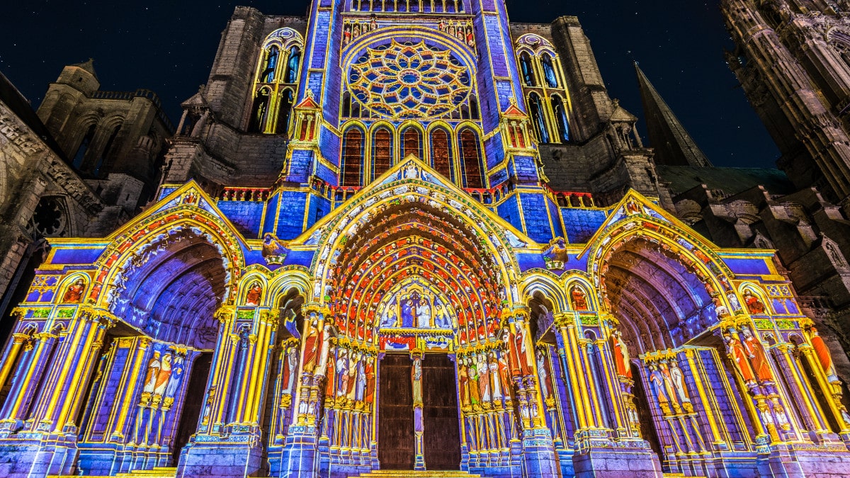 Фестиваль света в Шартре: Chartres en Lumières